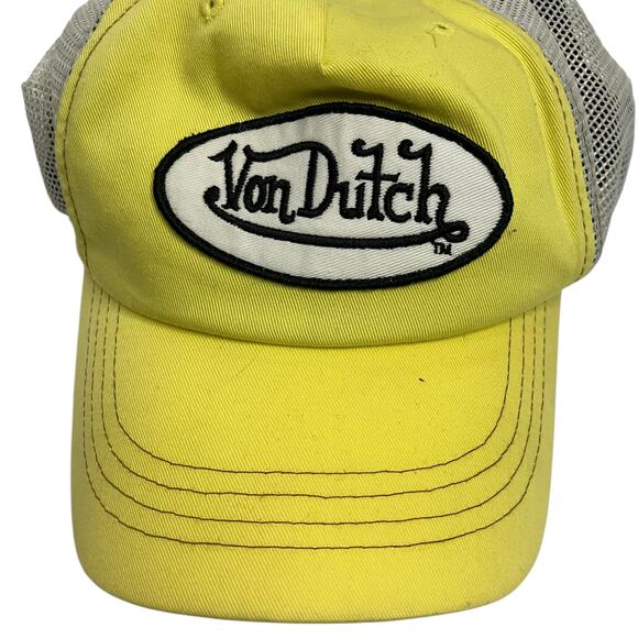Vintage Y2K Von Dutch Yellow Trucker Hat - Picture 2 of 5